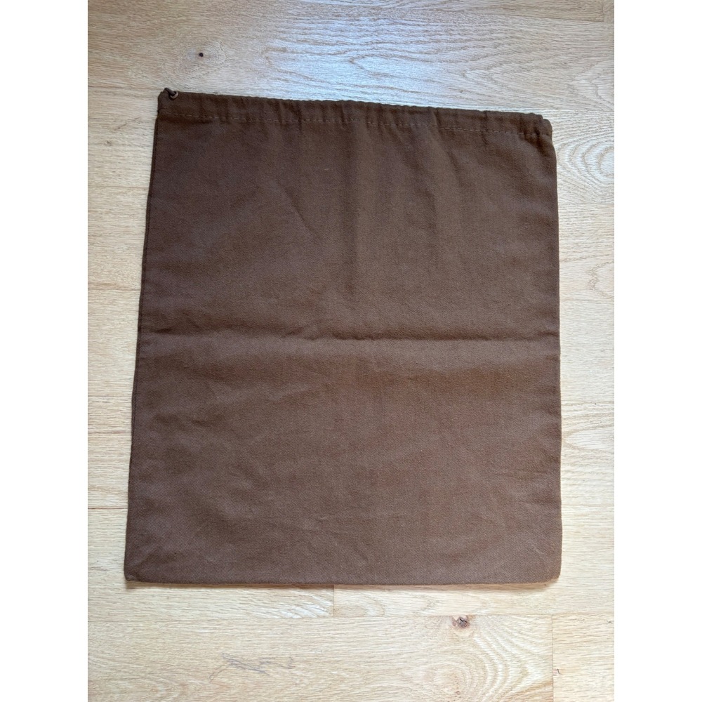 Gucci Brown Chocolate Cotton Drawstring Dust Bag Cover Made in Italy 13" x 15" - Picture 2 of 6